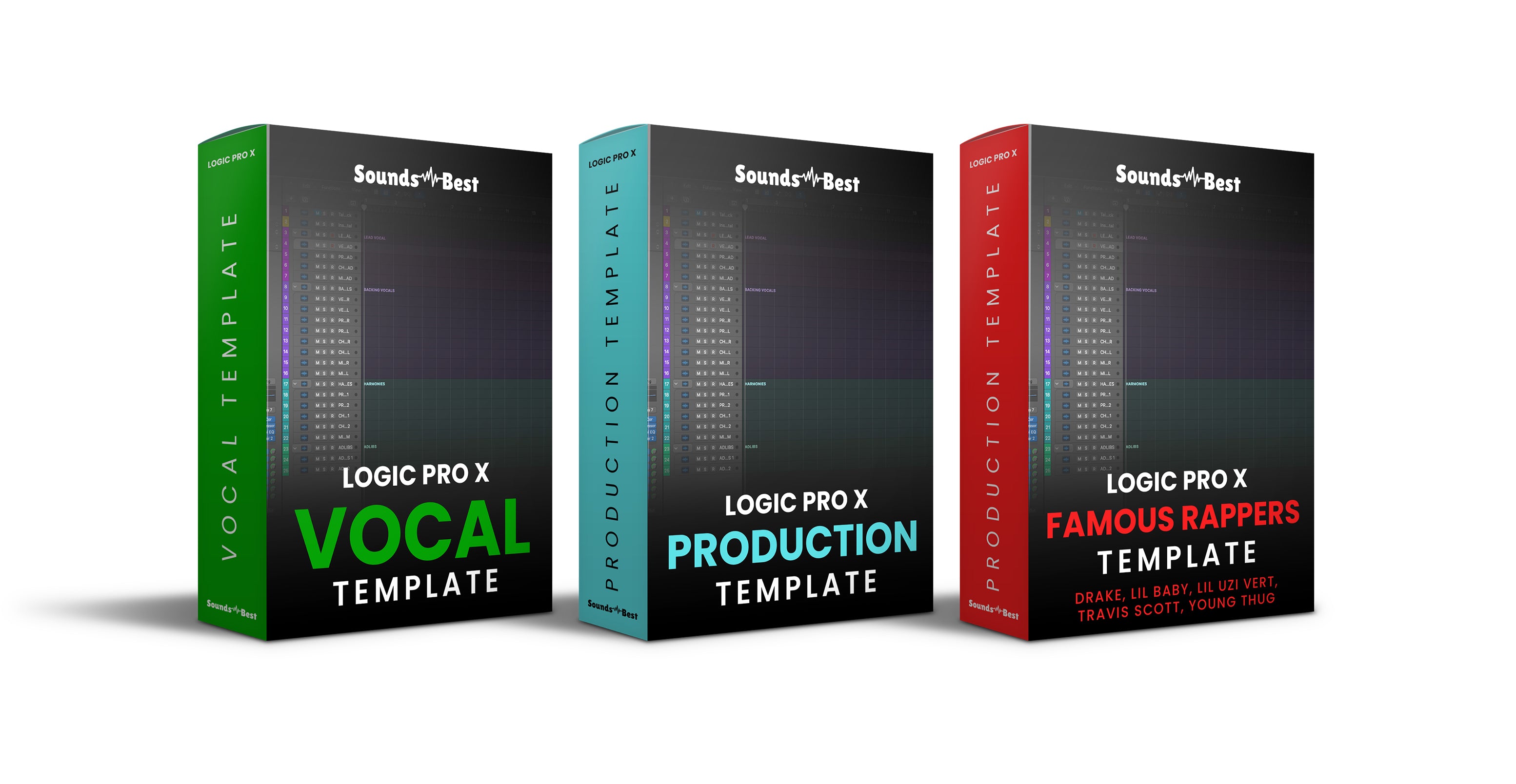 Templates Bundle (Production, Vocal recording & Top rapper presets) Logic Pro X