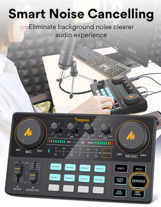 All-In-One Sound Card Podcaster Microphone Mixer Kit, Best sound effects & music for creators