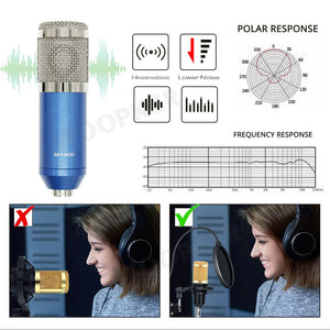 Full Set Podcaster kit with Condenser Microphone + Mixer Sound Card Live Broadcast, Best sound effects & music for creators