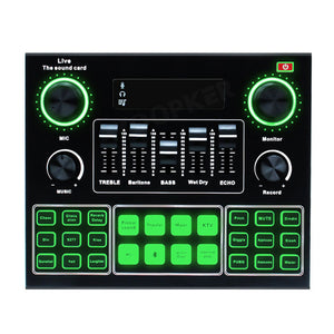 Full Set Podcaster kit with Condenser Microphone + Mixer Sound Card Live Broadcast, Best sound effects & music for creators