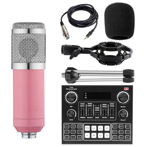 Full Set Podcaster kit with Condenser Microphone + Mixer Sound Card Live Broadcast, Best sound effects & music for creators