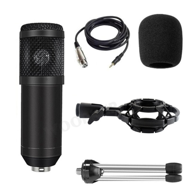 Full Set Podcaster kit with Condenser Microphone + Mixer Sound Card Live Broadcast, Best sound effects & music for creators